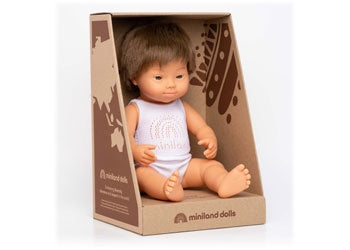 Miniland Baby Doll - Caucasian Boy with Down Syndrome 38cm