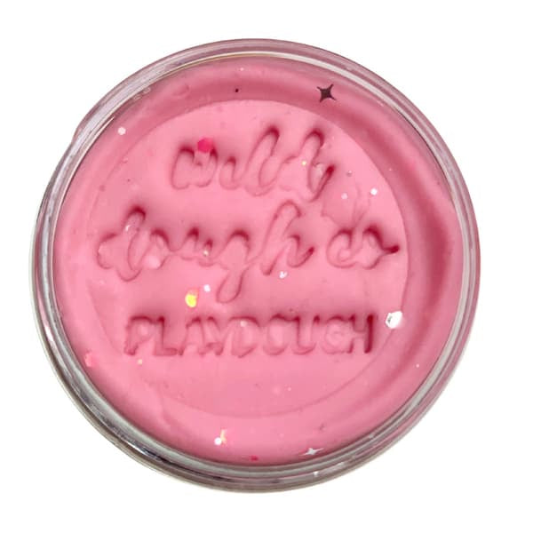 Princess Pink playdough with glitter.