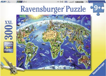 World Landmarks Map - 300 piece