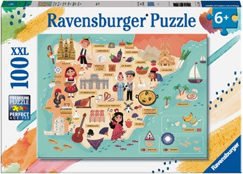 Map of Spain and Portugal Puzzle - 100 piece