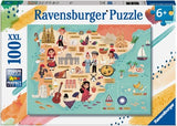 Map of Spain and Portugal Puzzle - 100 piece