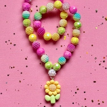 Beaded Necklace - Flower