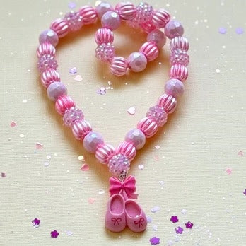 Beaded Necklace - Ballet Shoes