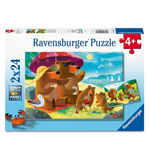 Bear Family Vacations Puzzle 2x24pc