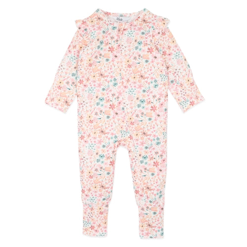 Fern Floral Organic LS Zipsuit