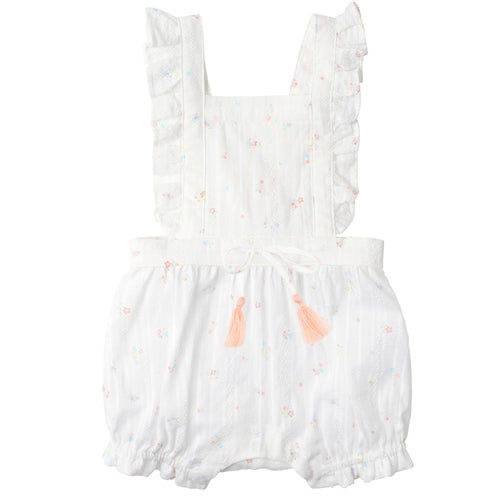 Palm Cove Ditsy Print Frill Overall