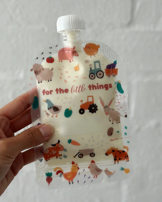 Sinchies 150ml Reusable Food Pouches 5pk - Farmyard Friends