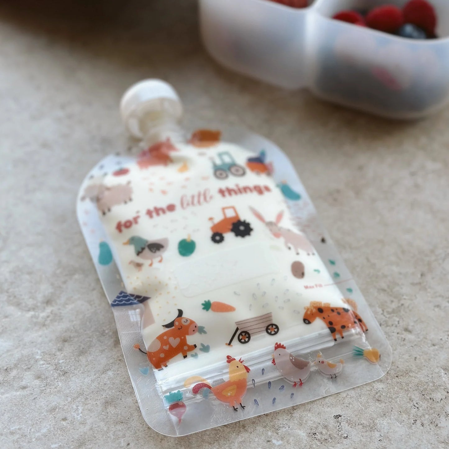 Sinchies 150ml Reusable Food Pouches 5pk - Farmyard Friends