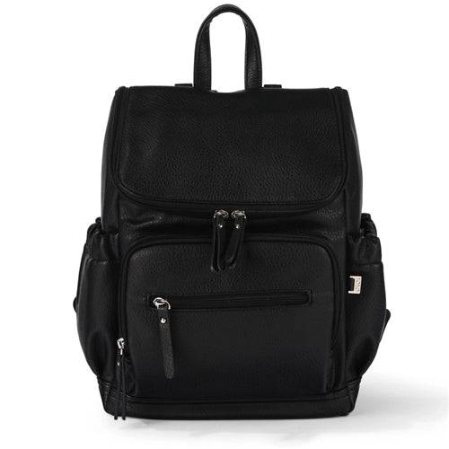 Mini Signature Backpack - Black Vegan Leather