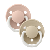 BIBS Dummies De Lux - GLOW - Silicone - Blush/Vanilla