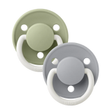 BIBS Dummies De Lux - GLOW - Silicone - Sage/Cloud