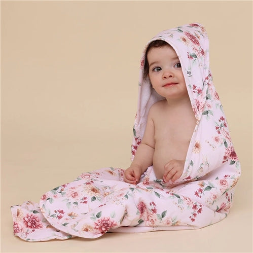 Bird's & Blooms Organic Hooded Baby Towel