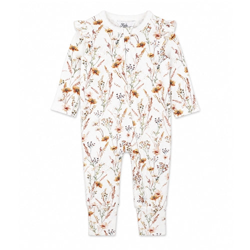 TAYLOR Organic Floral LS Zipsuit