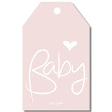 Gift Tag - Baby Script Pink