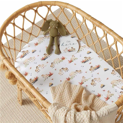 Bassinet Sheet / Change Pad Cover - Pony Pals