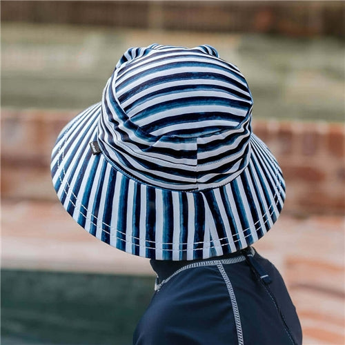 Kids Classic Swim Bucket Beach Hat - Nicki Stripe