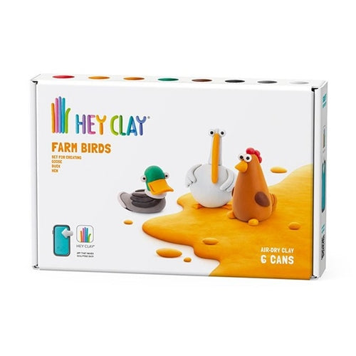 Hey Clay Farm Birds Medium Set