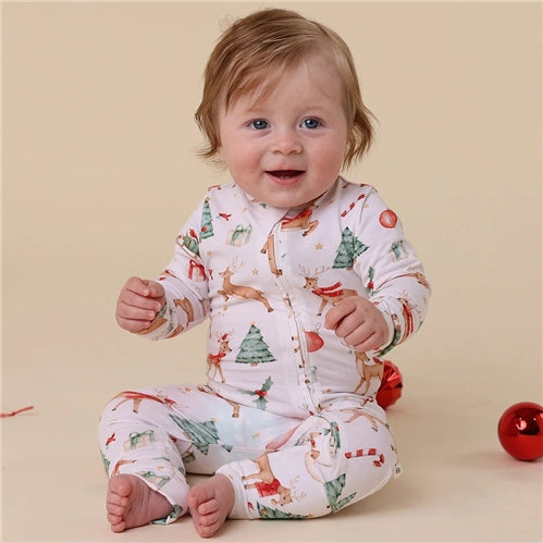 Prancer & Friends Organic Snugglesuit Convertible Romper