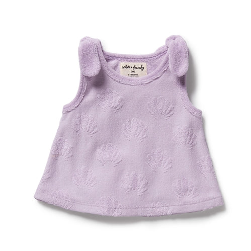 Lavender Shells Organic Terry Singlet - copy