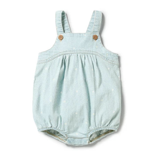 Ditsy Daisy Organic Denim Playsuit