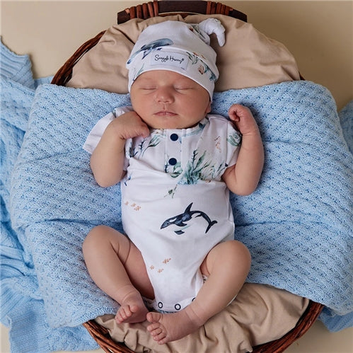 Ocean Short Sleeve Organic Bodysuit