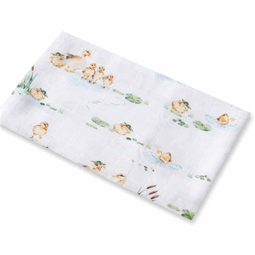 Organic Muslin Wrap - Duck Pond