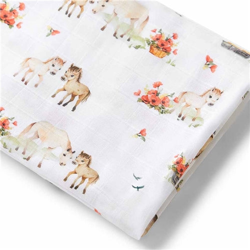 Organic Muslin Wrap - Pony Pals