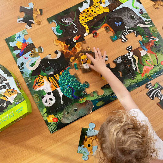 Crocodile Creek Classic Floor Puzzle 36 pc - Jungle Friends