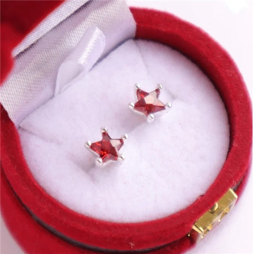 Red Starry Earrings