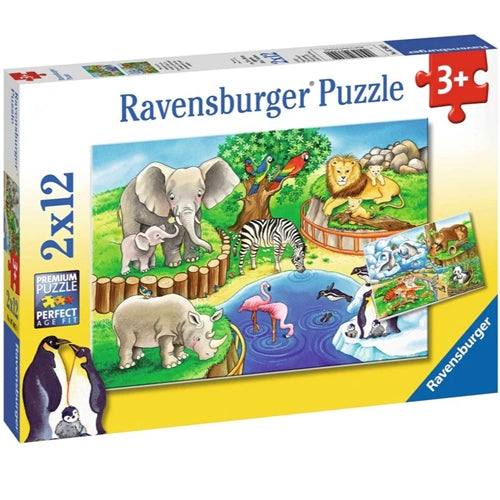Animals in the Zoo Puzzle 2x12pc
