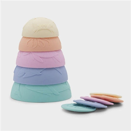 Jellystone Ocean Stacking Cups - Rainbow Pastel