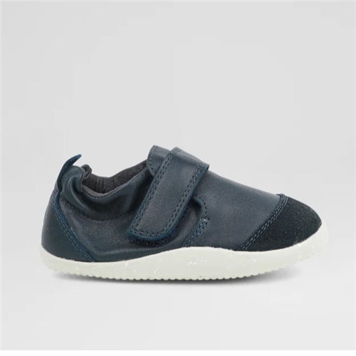 Xp Marvel Infant Navy Navy Leather Flat Shoes - Navy