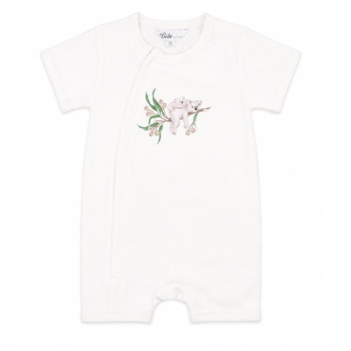 TAYLOR Organic SS Koala Zip Romper