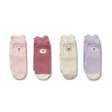 Organic 4pk Baby Socks - Pinks