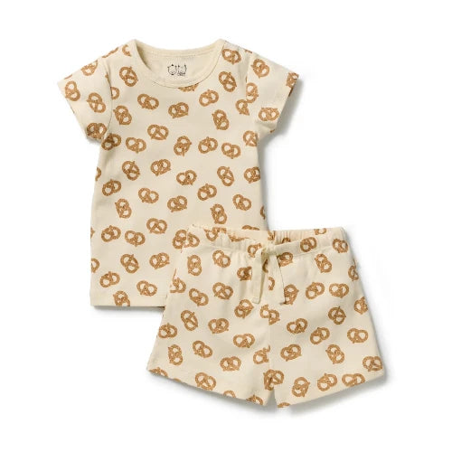 Pretzel Hugs Organic Short Sleeve Pyjamas