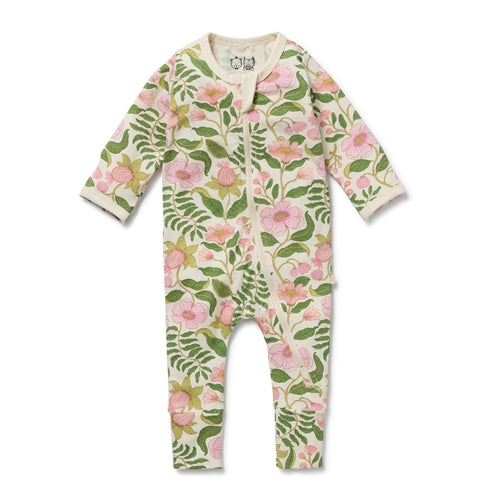 Ma Fleur Organic Zipsuit with Feet