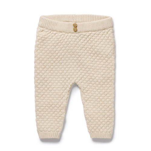 Cream Organic Knitted Bubble Legging