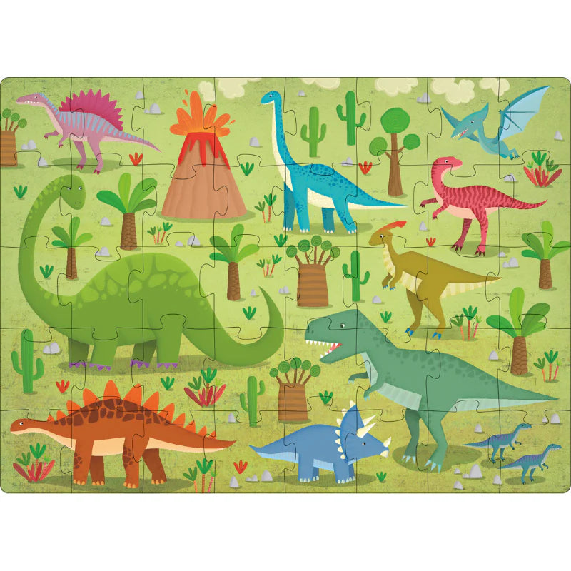 Sassi 3D Puzzle and Book Set - Learn Words Dinosaurs