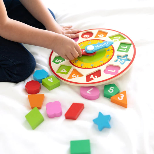 Wooden Shape Sorting Clock