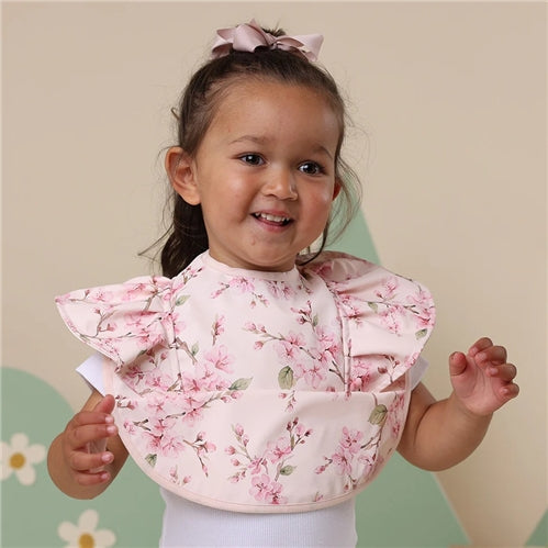 Cherry Blossom Frill Snuggle Bib