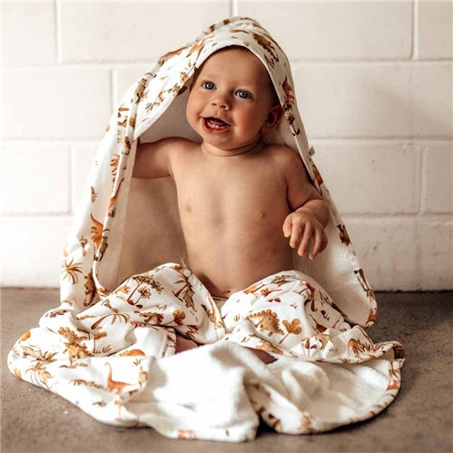 Dino Organic Hooded Baby Towel