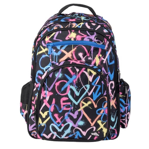 Big Kids Backpack - Hearts and Crosses