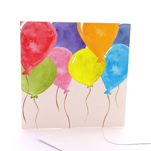 Hellium Balloons Greeting Card
