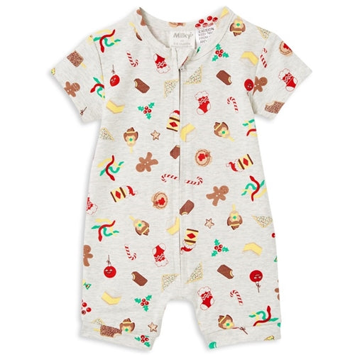 Summer Christmas Zip Romper