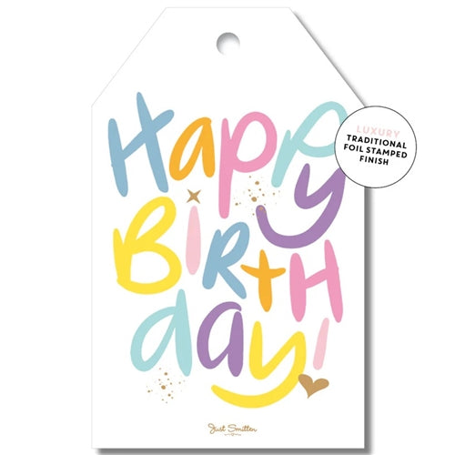 Gift Tag - Sparkle Birthday Letters