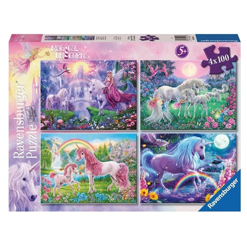 Magical Unicorns Puzzle - 4x100 Piece