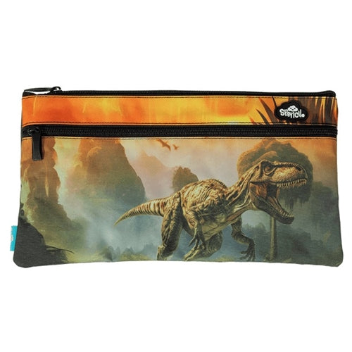 Twin Zip Pencil Case - Jurassic Kingdom