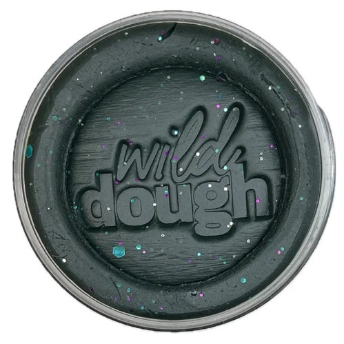 Galaxy black playdough twinkling with glitter