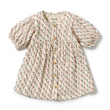 Little Blossom Organic Crinkle Button Dress