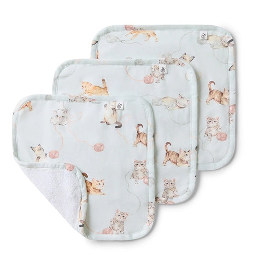 Kitten Organic Wash Cloth - 3pk